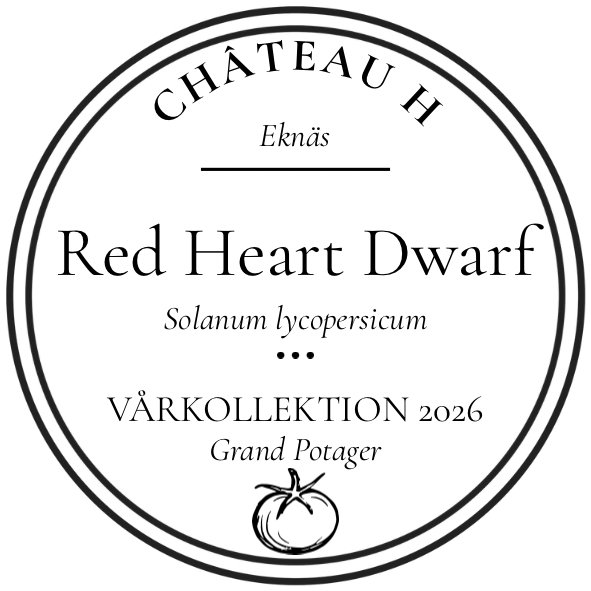 Château H — Vårkollektion 2026, Red Heart Dwarf, Grand Potager
